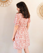 Vestido Corto Estampado Rojo - Thaïs