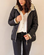 Steppjacke Amélia - Schwarz/Gold