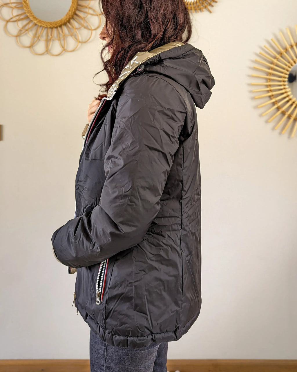 Steppjacke Amélia - Schwarz/Gold