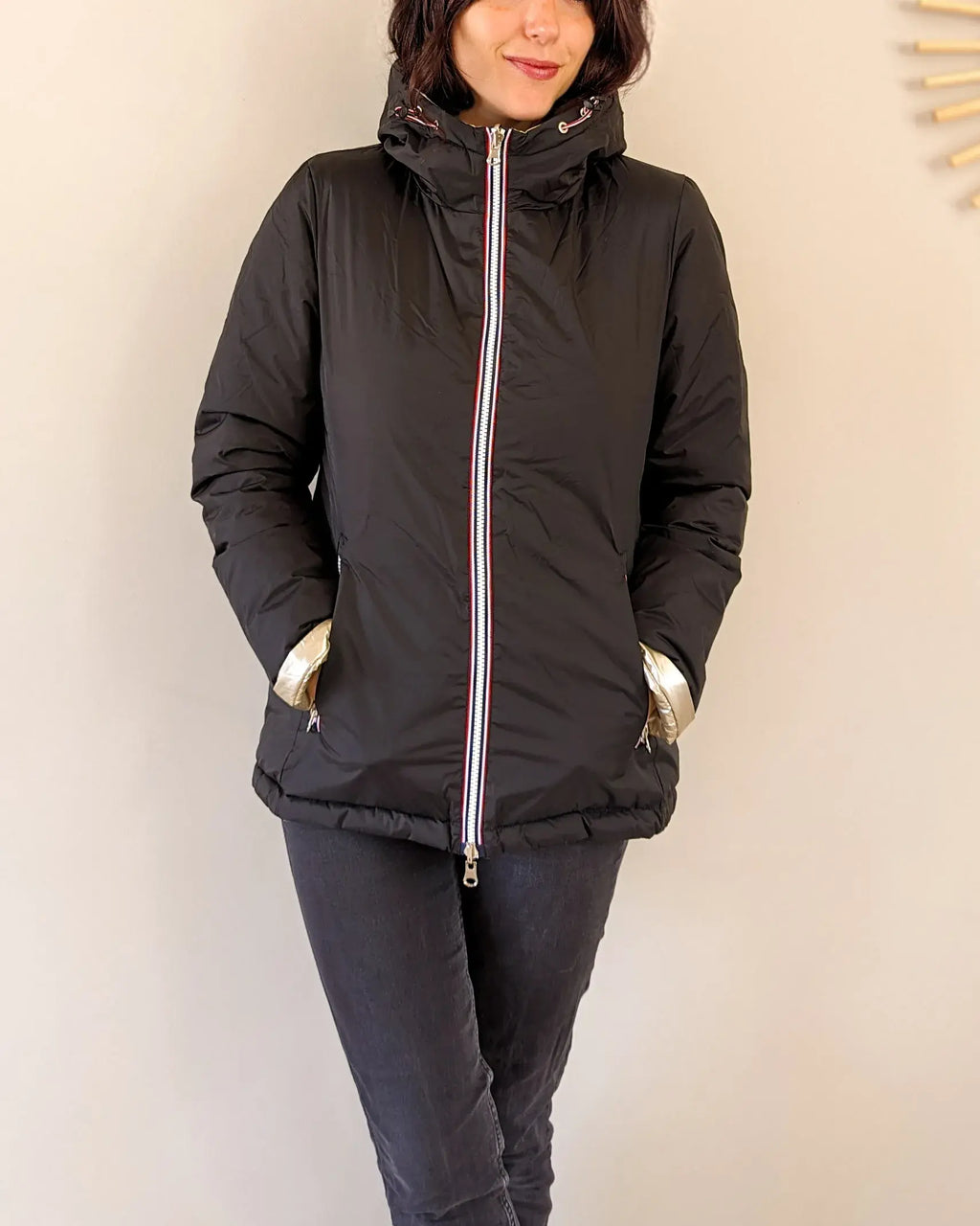 Steppjacke Amélia - Schwarz/Gold