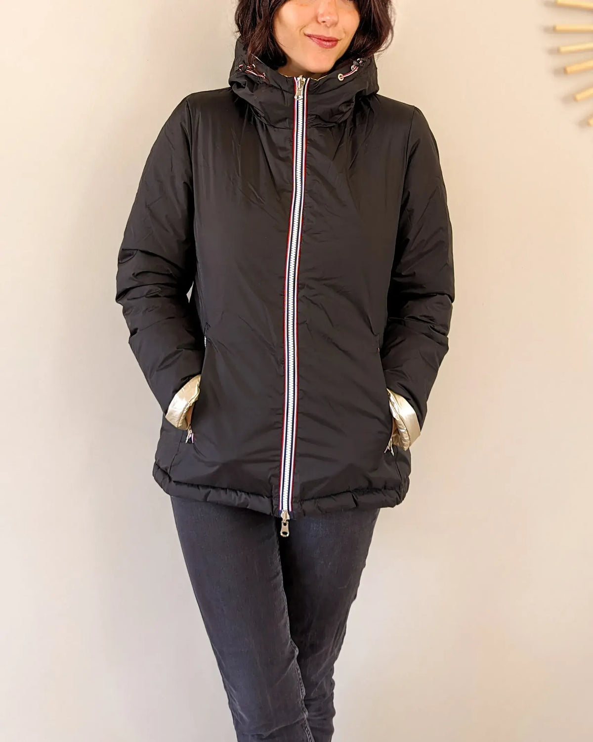 Steppjacke Amélia - Schwarz/Gold