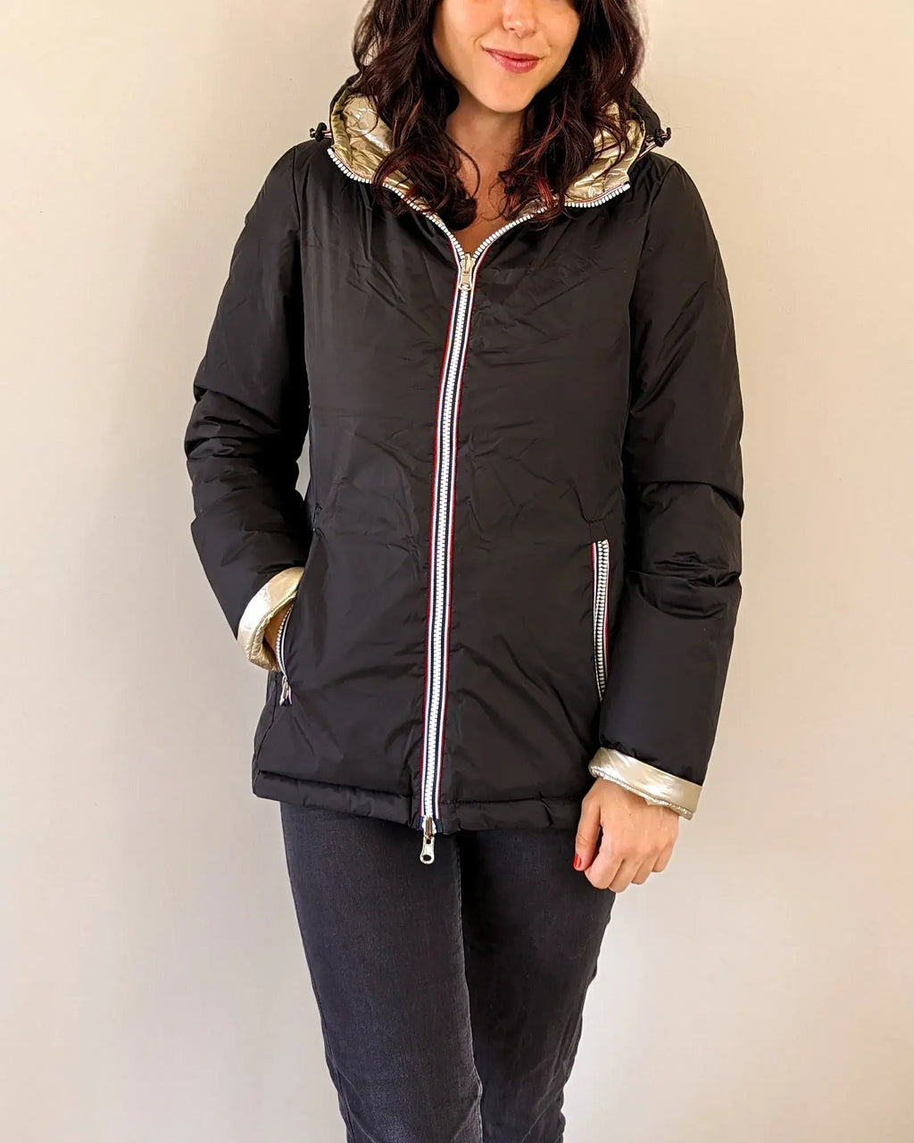Steppjacke Amélia - Schwarz/Gold