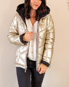 Steppjacke Amélia - Schwarz/Gold