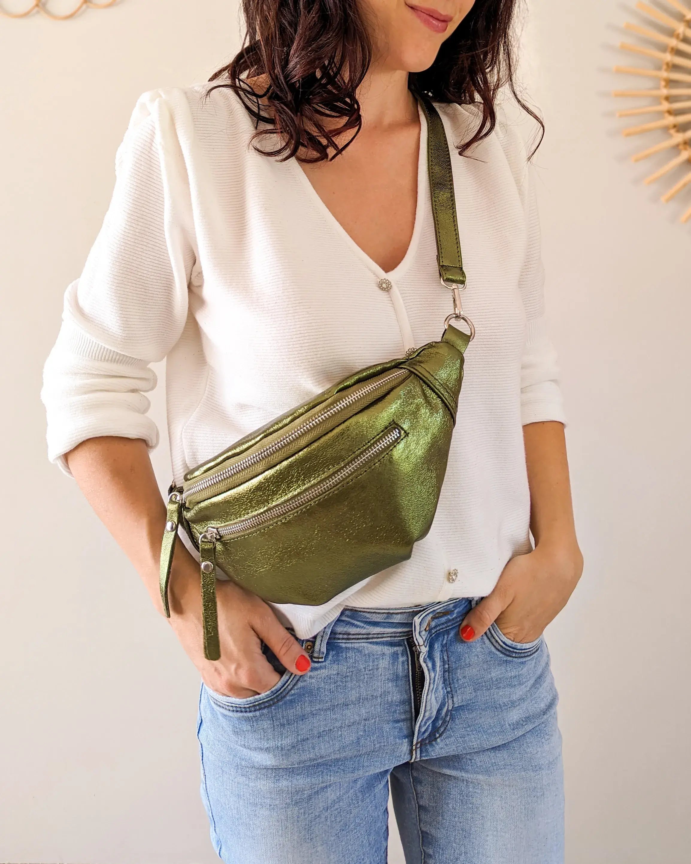 Leather Belt Bag - Chuck Khaki