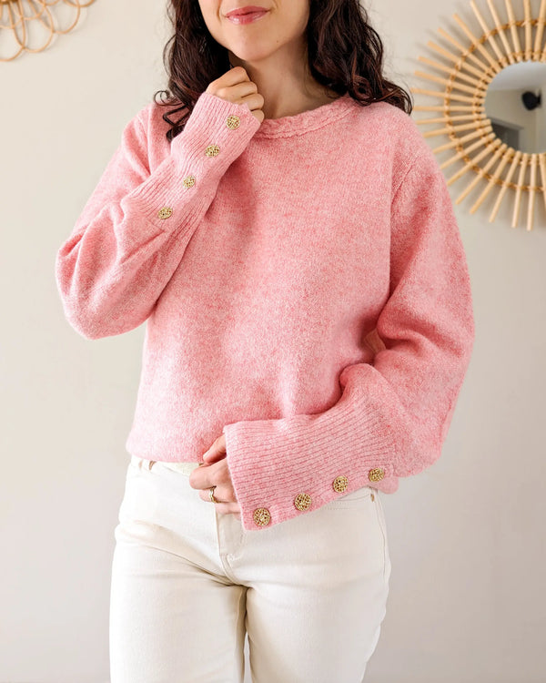 Sweter Maddy – Melanżowy Róż