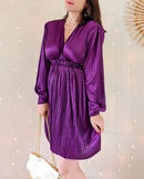 Robe Plissée Violette - Wendy