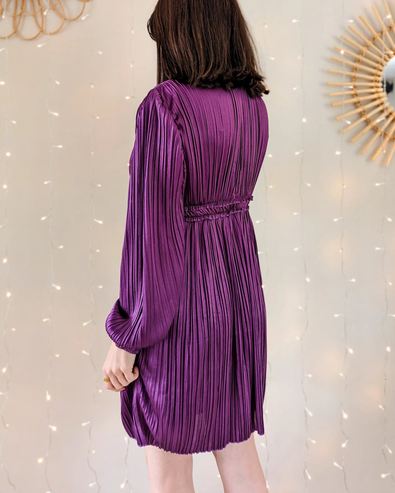 Robe Plissée Violette - Wendy