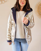 Imperméable Mandy Court - Marine/Doré