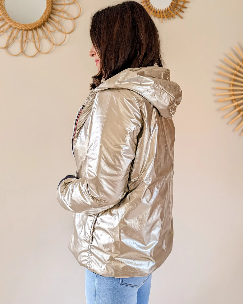 Imperméable Mandy Court - Marine/Doré