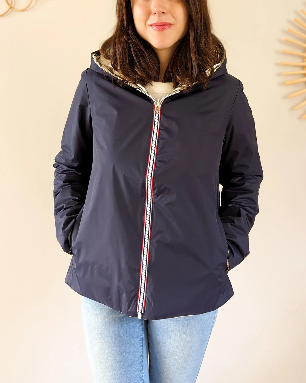 Imperméable Mandy Court - Marine/Doré