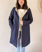 Regenjas Mandy Lang - Marineblauw/Goud
