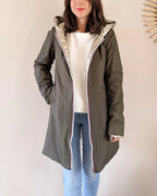Regenjas Mandy Lang - Khaki/Goud