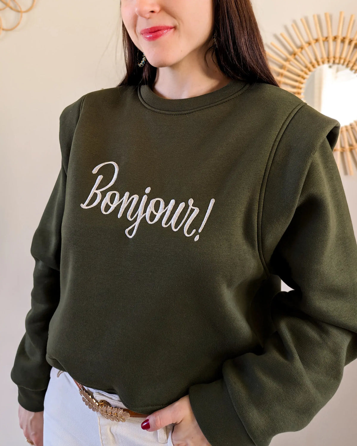 Sweat Bonjour - Kaki