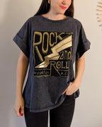 Gray T-Shirt - Rock And Roll