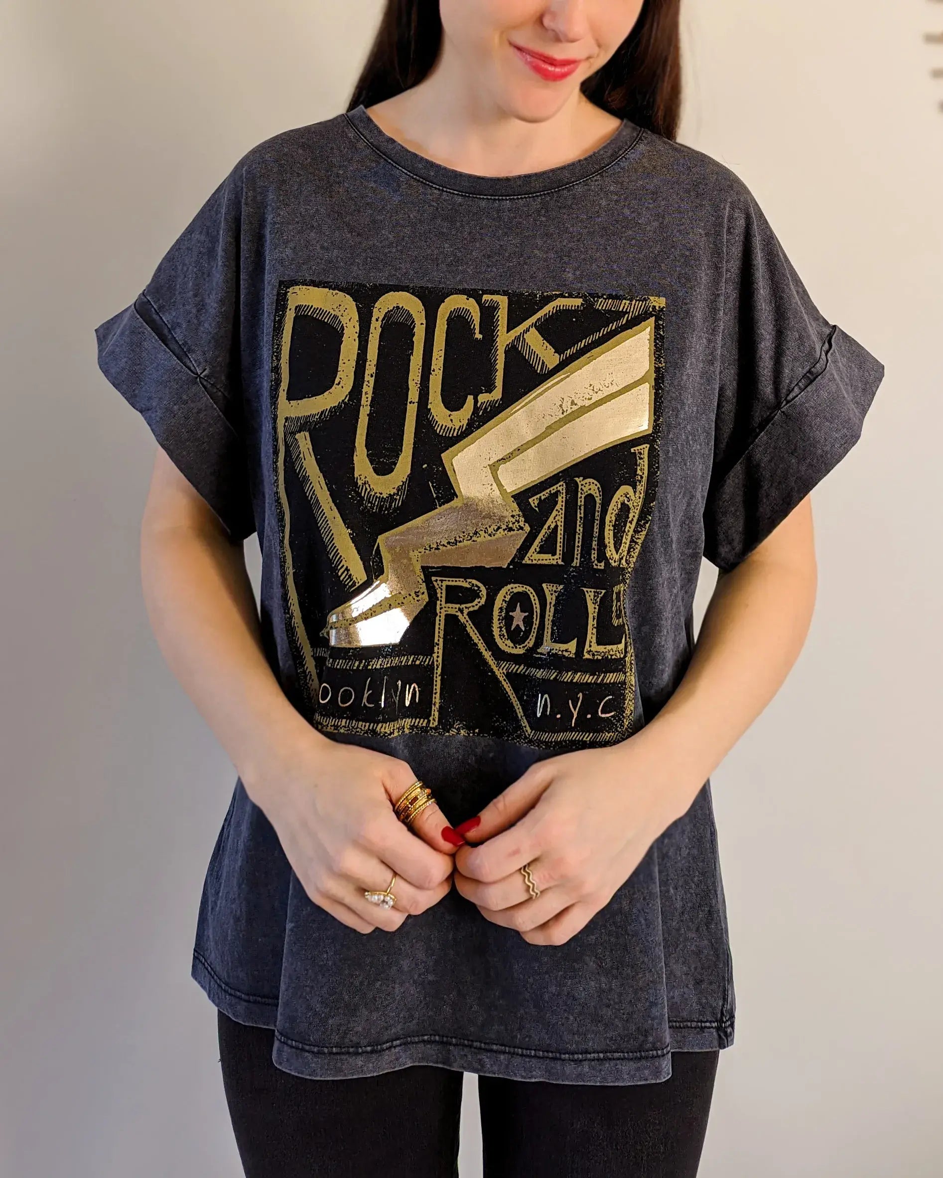 Gray T-Shirt - Rock And Roll