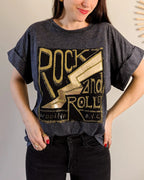 Gray T-Shirt - Rock And Roll