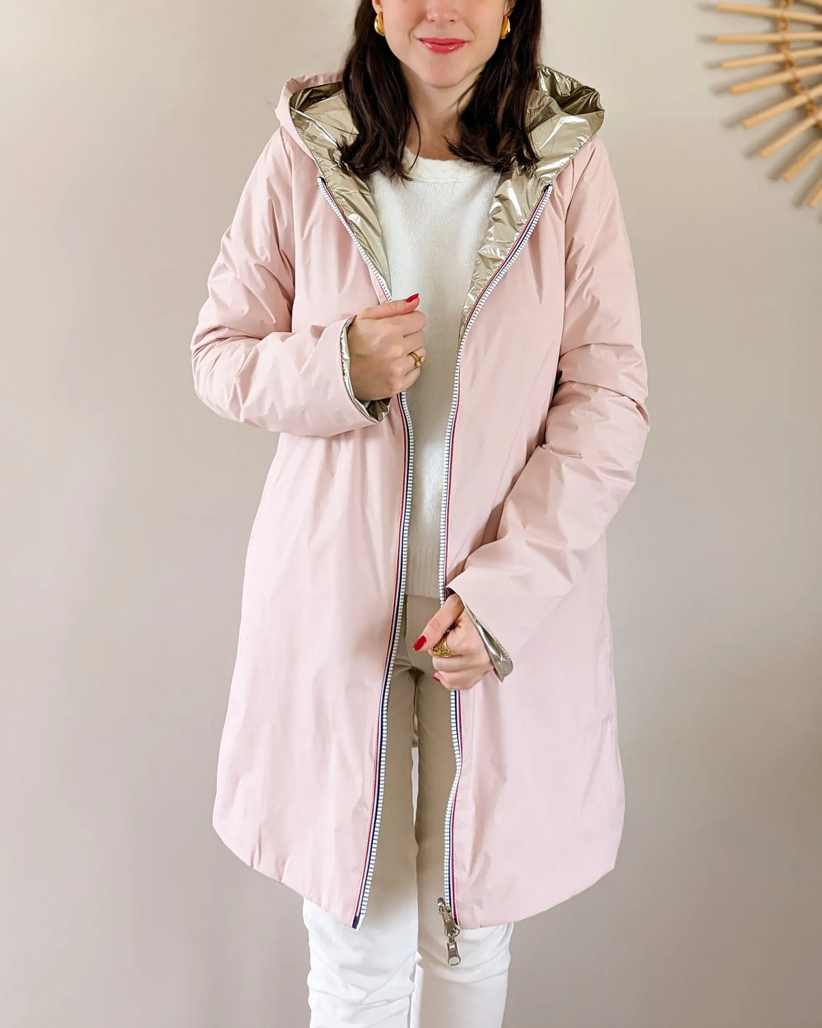 Imperméable Mandy Long - Rose/Doré