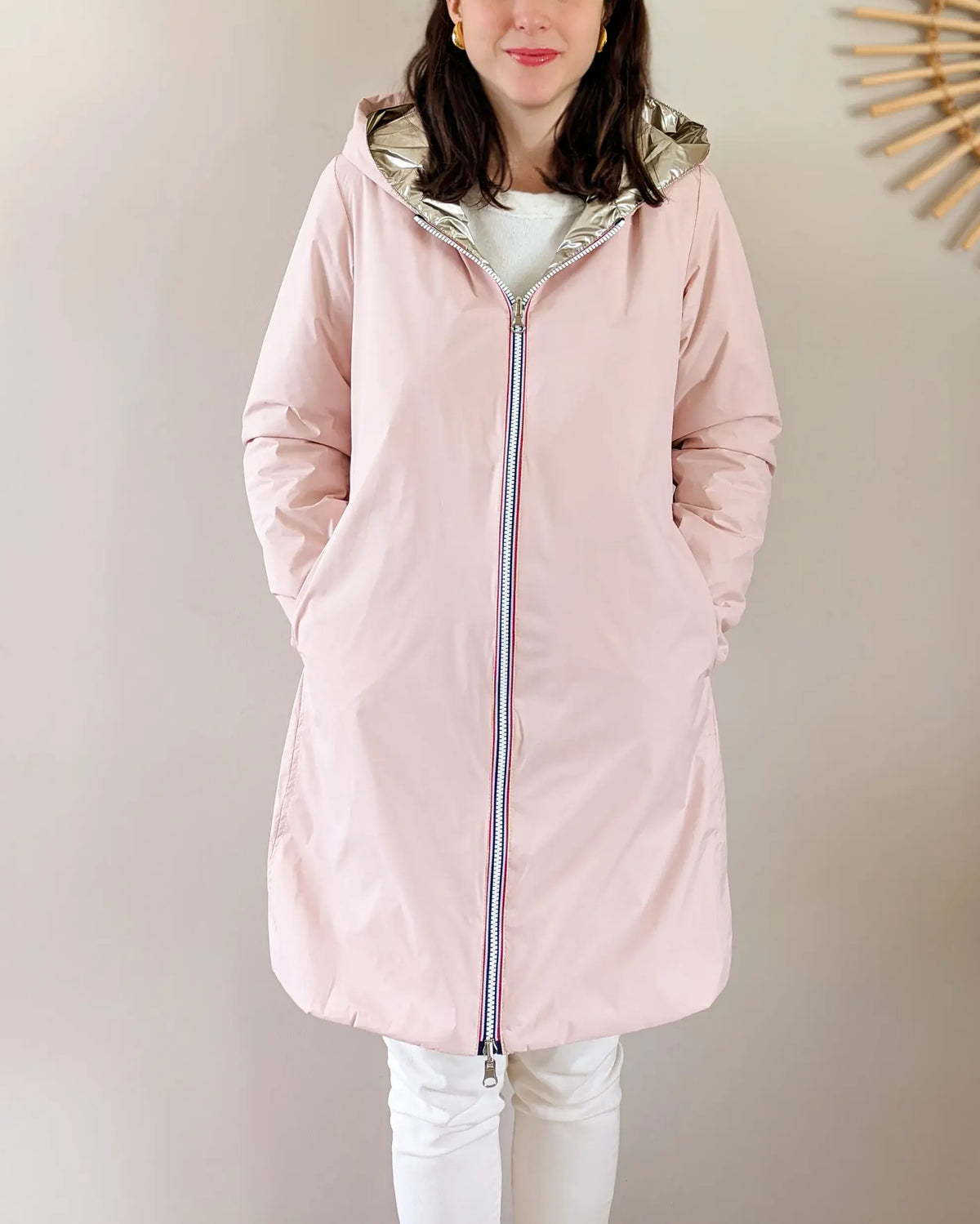 Imperméable Mandy Long - Rose/Doré