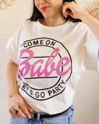 Babe T-shirt - Hvid