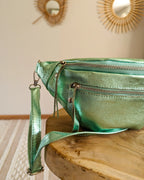 Leather Belt Bag - Chuck Water Green