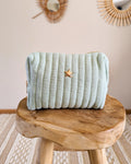 Quilted Cotton Pencil Case - Atelier Paname Vert D'Eau