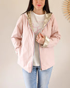 Imperméable Elena Courte - Rose/Dorée