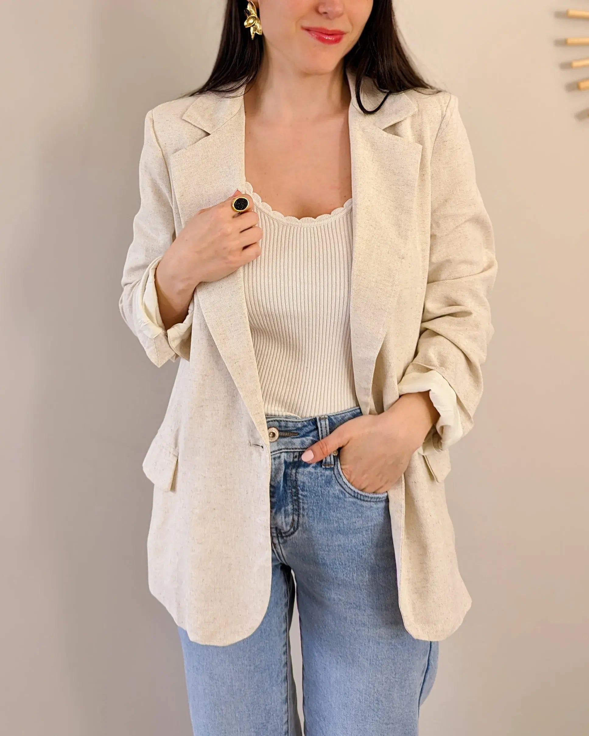 Chaqueta tipo blazer - Océane Beige