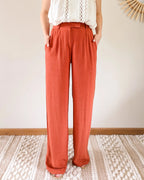 Pantalón de lino - Darren Terracotta