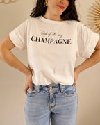 White T-Shirt - Champagne