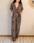 Leopard Jumpsuit - Roza