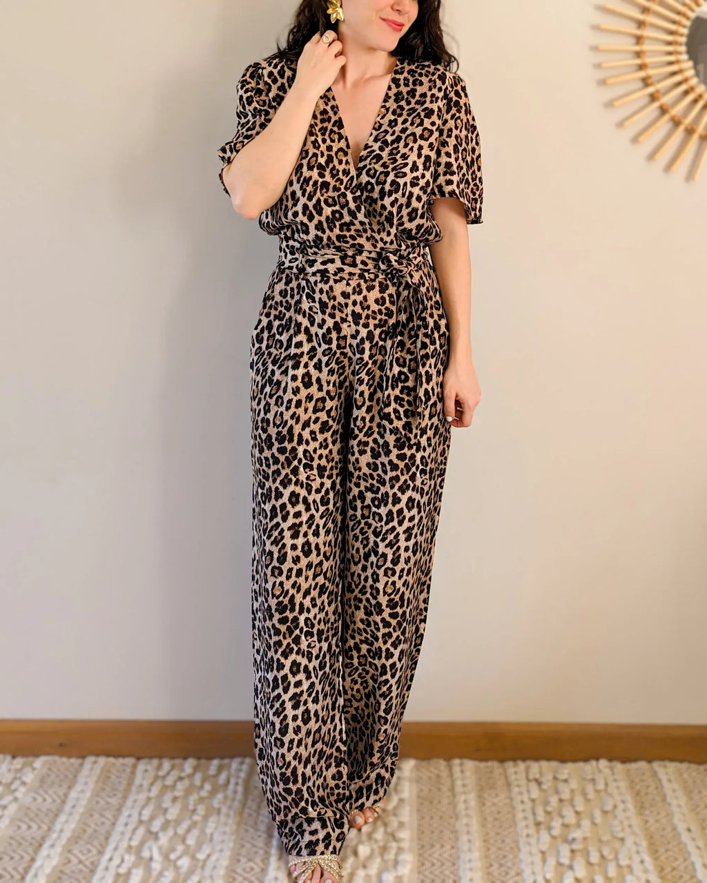 Leopard Jumpsuit - Roza