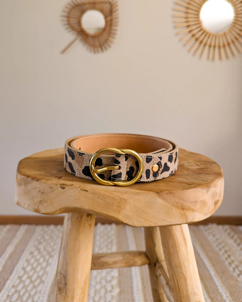 Ceinture En Cuir - Léopard