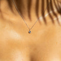 Pendentif "Blue Light" Diamant 0,01/2 Topaze 0,95/1 - Or Blanc