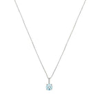 Pendentif "Blue Light" Diamant 0,01/2 Topaze 0,95/1 - Or Blanc