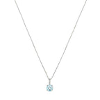 "Blue Light" pendant D0.01/2 Topaz 0.95/1 - 375/1000 White Gold