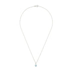 Pendentif "Blue Light" Diamant 0,01/2 Topaze 0,95/1 - Or Blanc