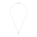 "Blue Light" Pendant: Diamond 0.01/2, Topaz 0.95/1 - White Gold 375/1000