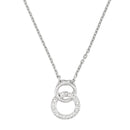 Pendentif "Etreinte" D0,03/9 - Or Blanc 375/1000