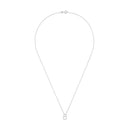 Pendentif "Etreinte" D0,03/9 - Or Blanc 375/1000