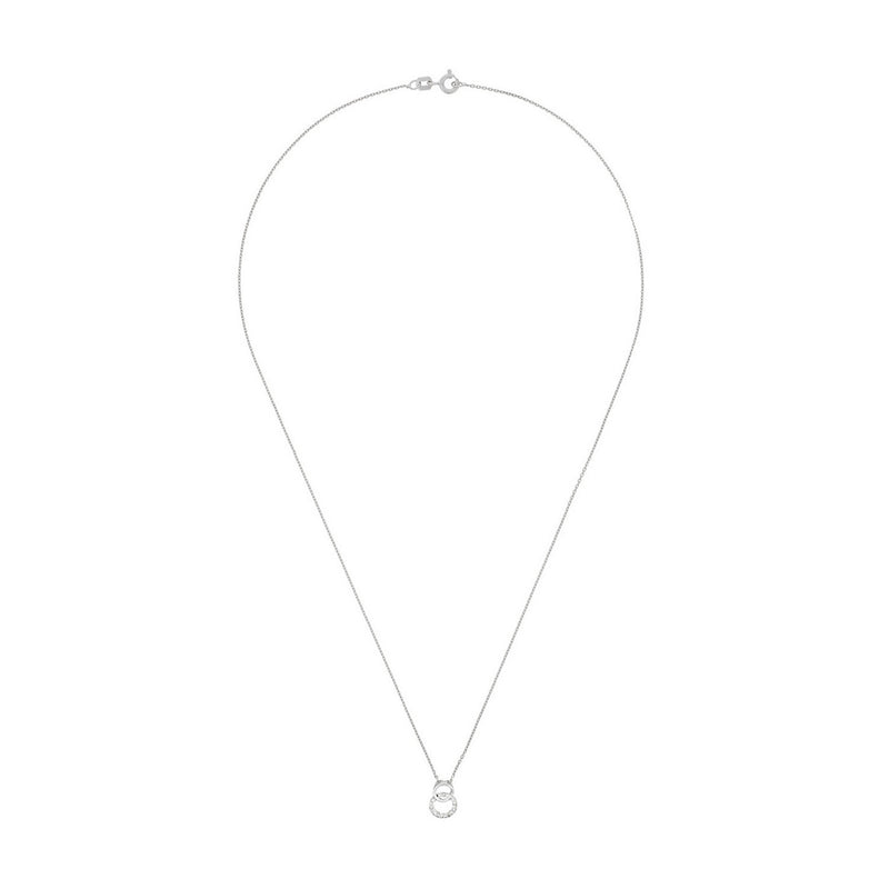 Pendentif "Etreinte" D0,03/9 - Or Blanc 375/1000