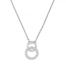 Pendentif "Etreinte" D0,03/9 - Or Blanc 375/1000