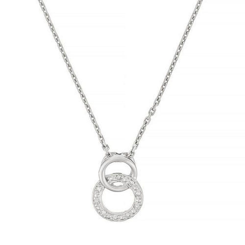 Pendentif "Etreinte" D0,03/9 - Or Blanc 375/1000