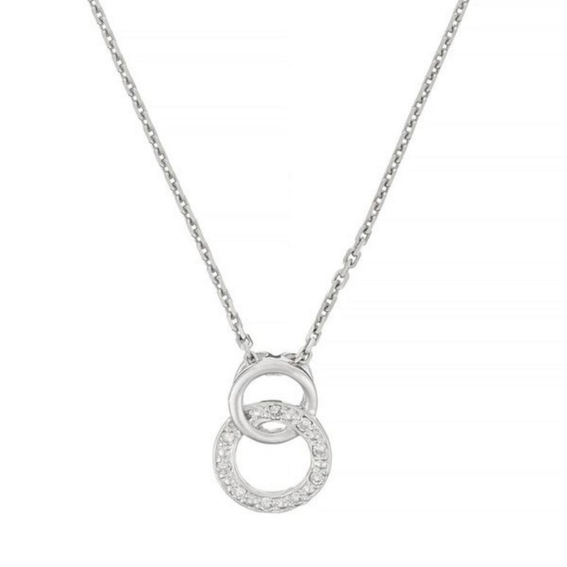 Pendentif "Etreinte" D0,03/9 - Or Blanc 375/1000