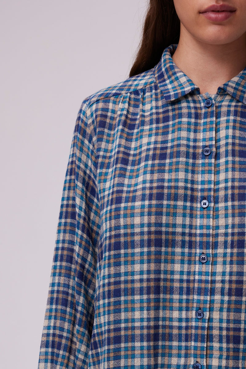 Chemise Chrysta - Bleu Orageux