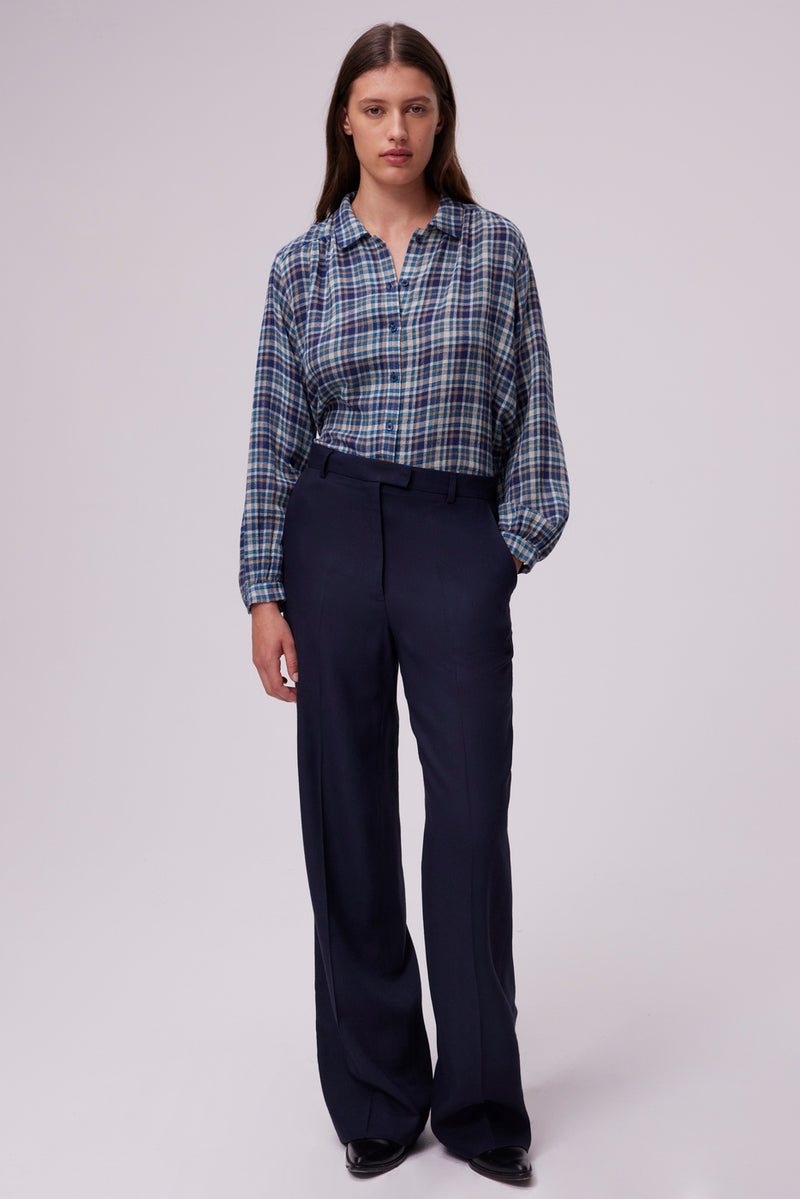 Chemise Chrysta - Bleu Orageux
