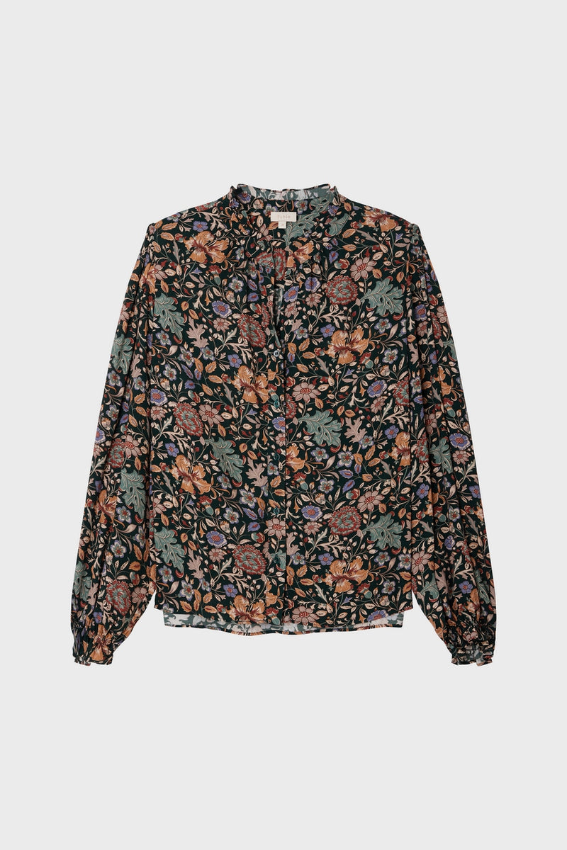 Top Celeste - Verde oscuro