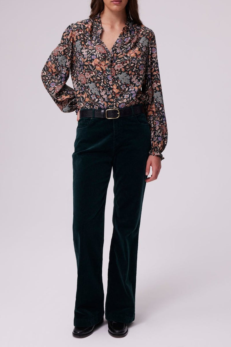 Top Celeste - Verde oscuro
