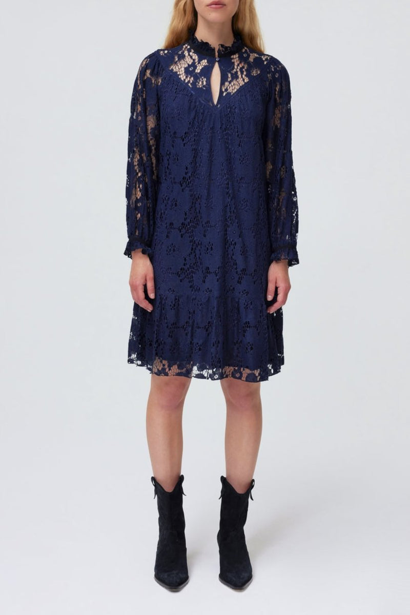 Romee Lace Dress - Navy