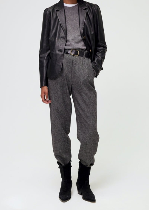 Veste Cuir Yekel - Noir
