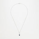 Pendentif "Blue Tear" D0,05/10 + S0,57/1 - Or Blanc 375/1000